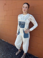 The Denim Detail Stripe Overalls