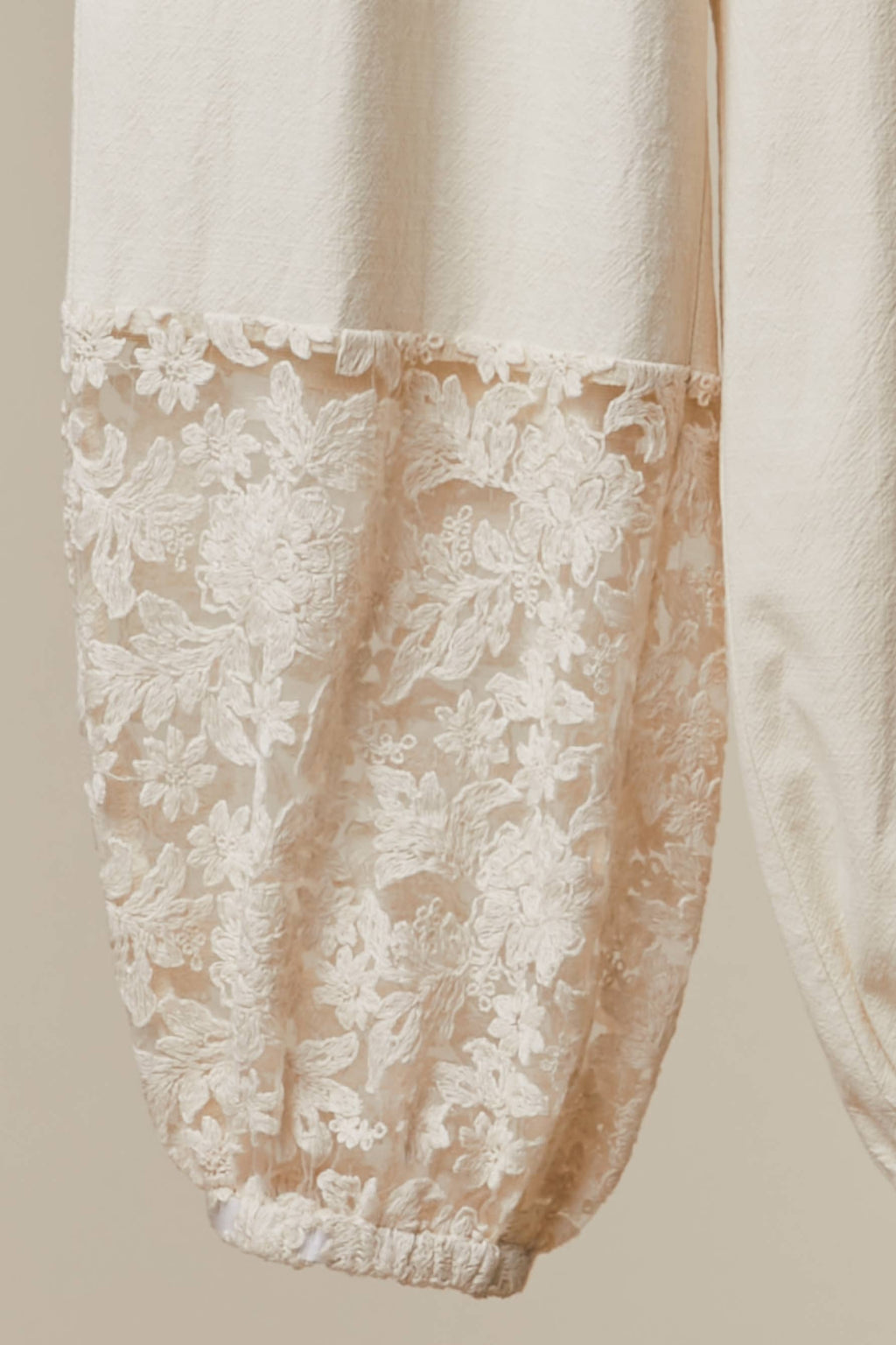Lace Patchwork Jogger Pants