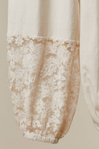 Lace Patchwork Jogger Pants