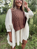 Layered Knit Vest Dress