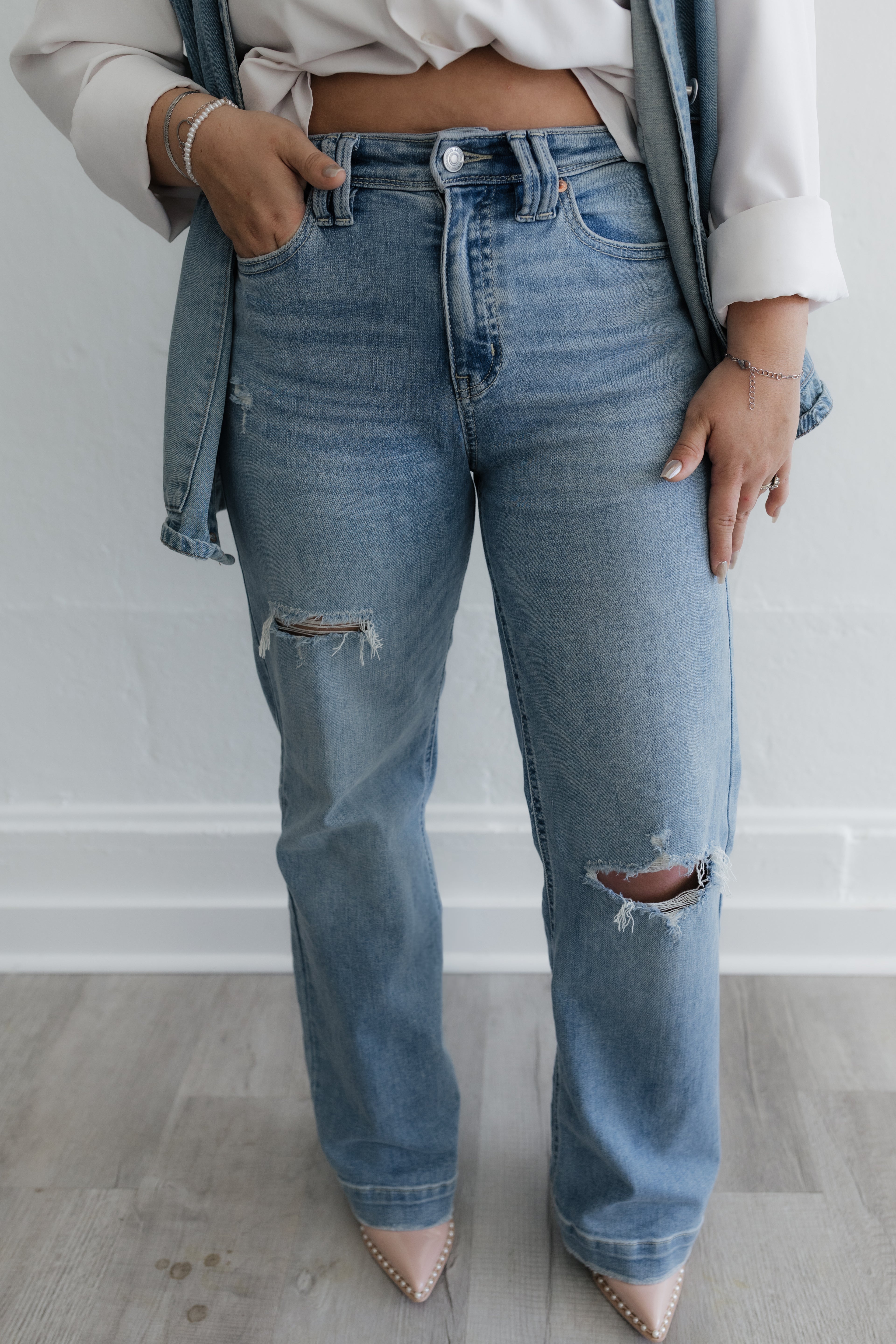 Corset 90'S Vintage High Rise Comfort Wide Jeans