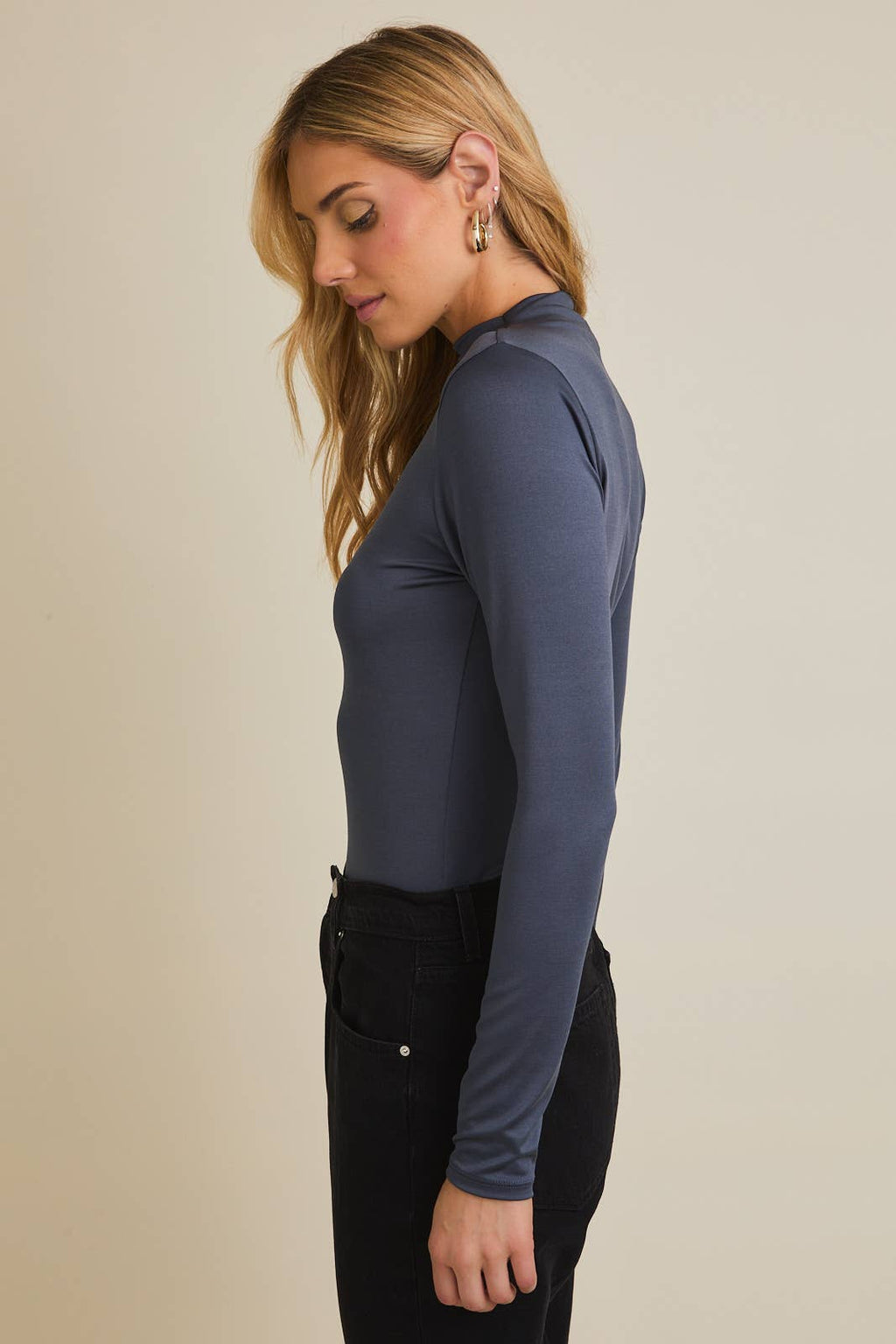 Mock Neck Long Sleeve Bodysuit