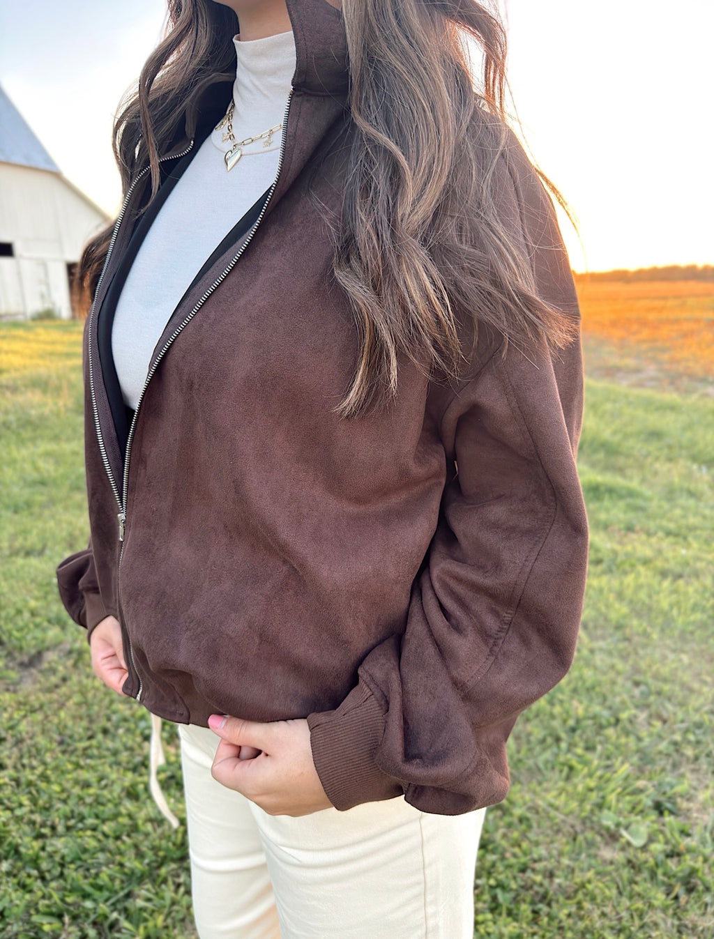 Suede Season Bomber Jacket