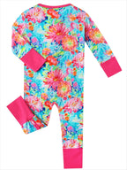 Coral Garden Bamboo Convertible Zippy Romper