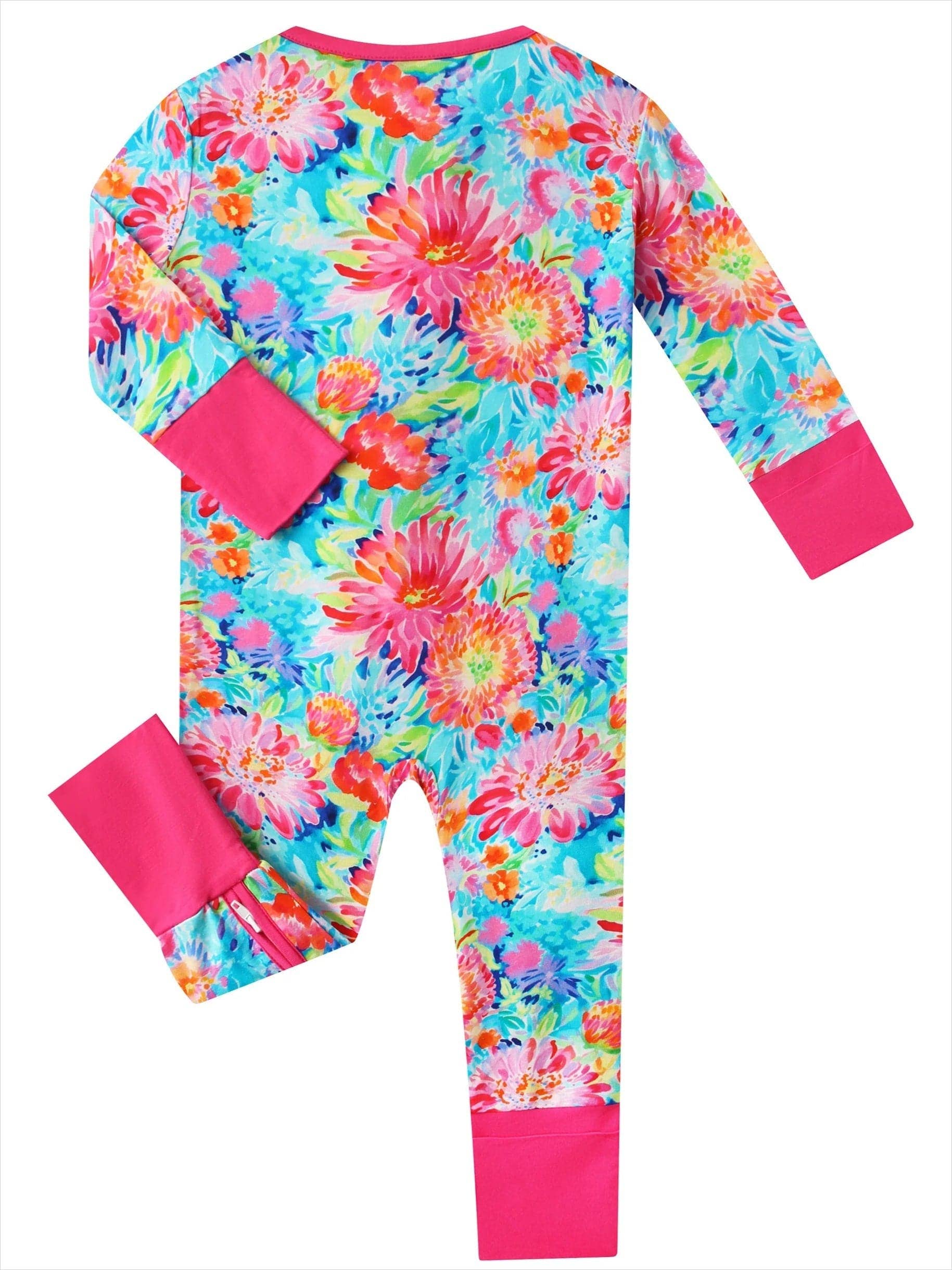 Coral Garden Bamboo Convertible Zippy Romper