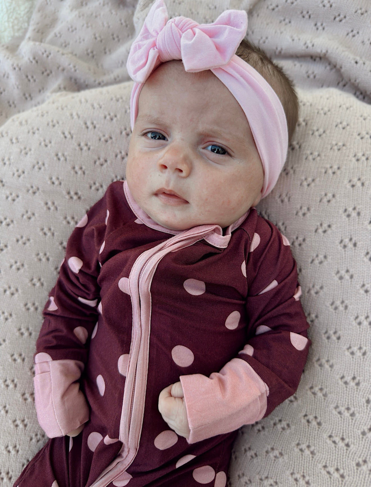 Mulberry Polkadot Bamboo Sleeper