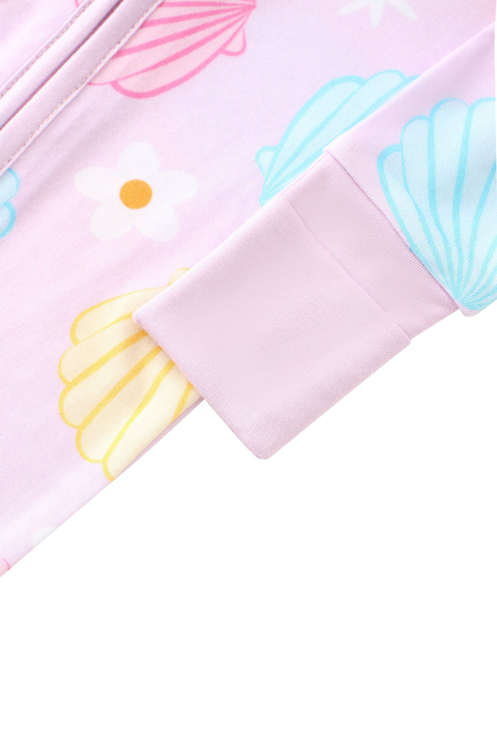 Pastel Seashell Bamboo Convertible Zippy Romper