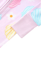 Pastel Seashell Bamboo Convertible Zippy Romper