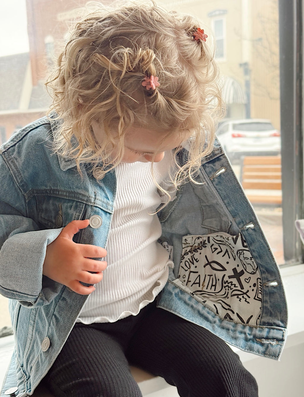What a Friend We Have in Jesus Kids Denim Jacket