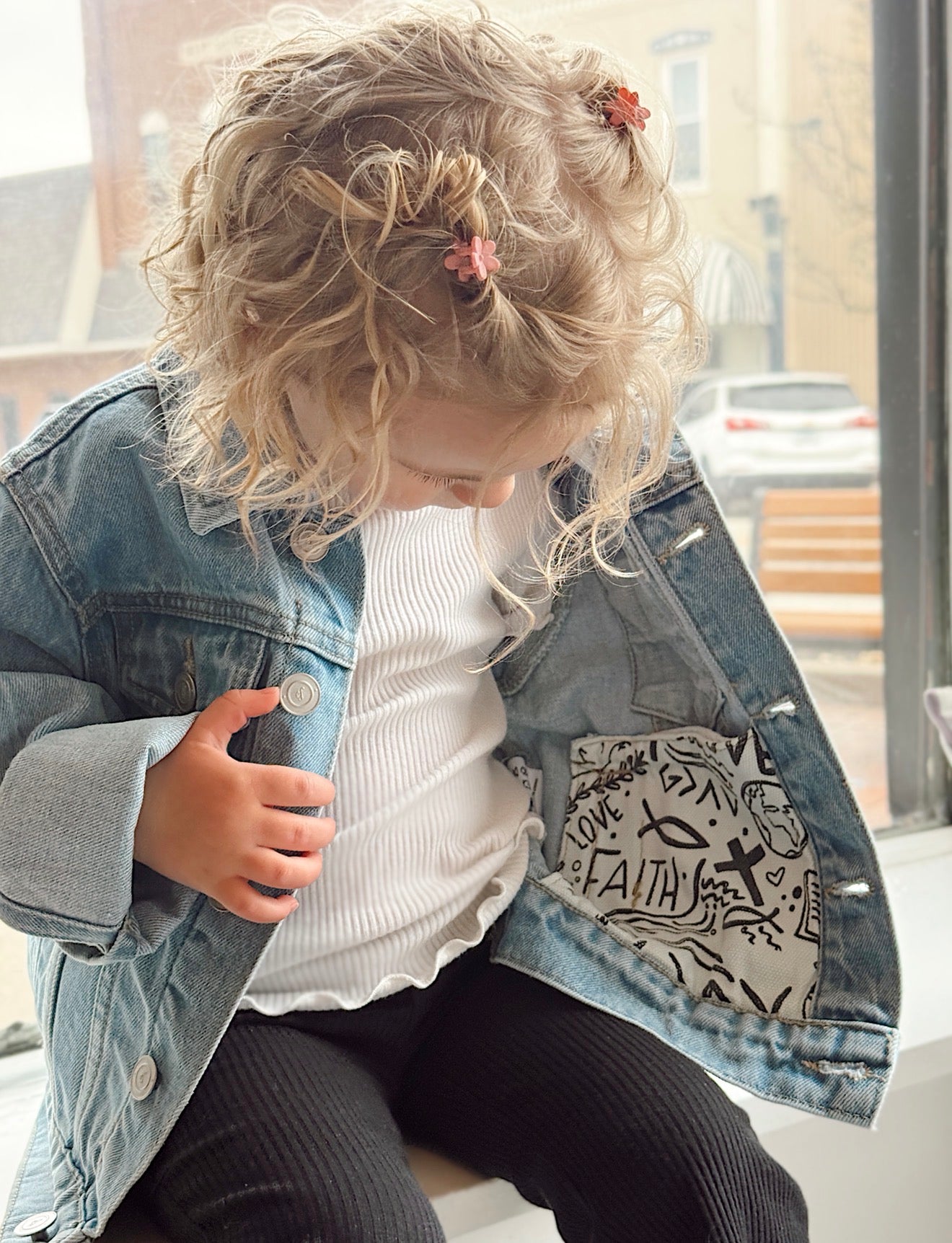 What a Friend We Have in Jesus Kids Denim Jacket