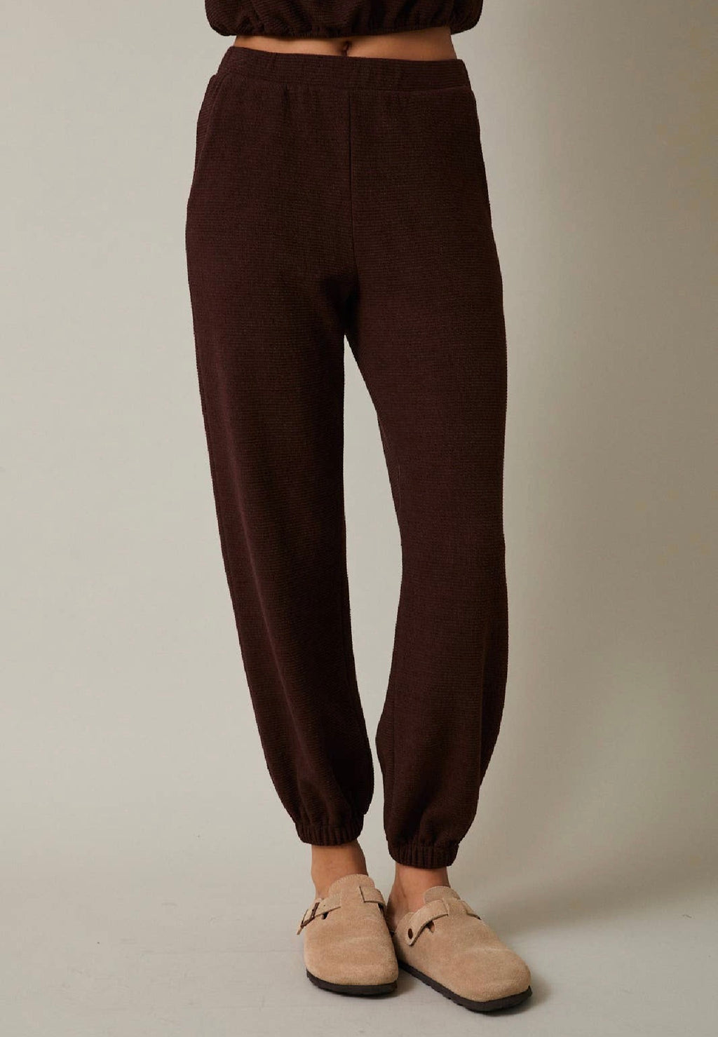 Bubble Hem Sleeveless Top & Jogger Set