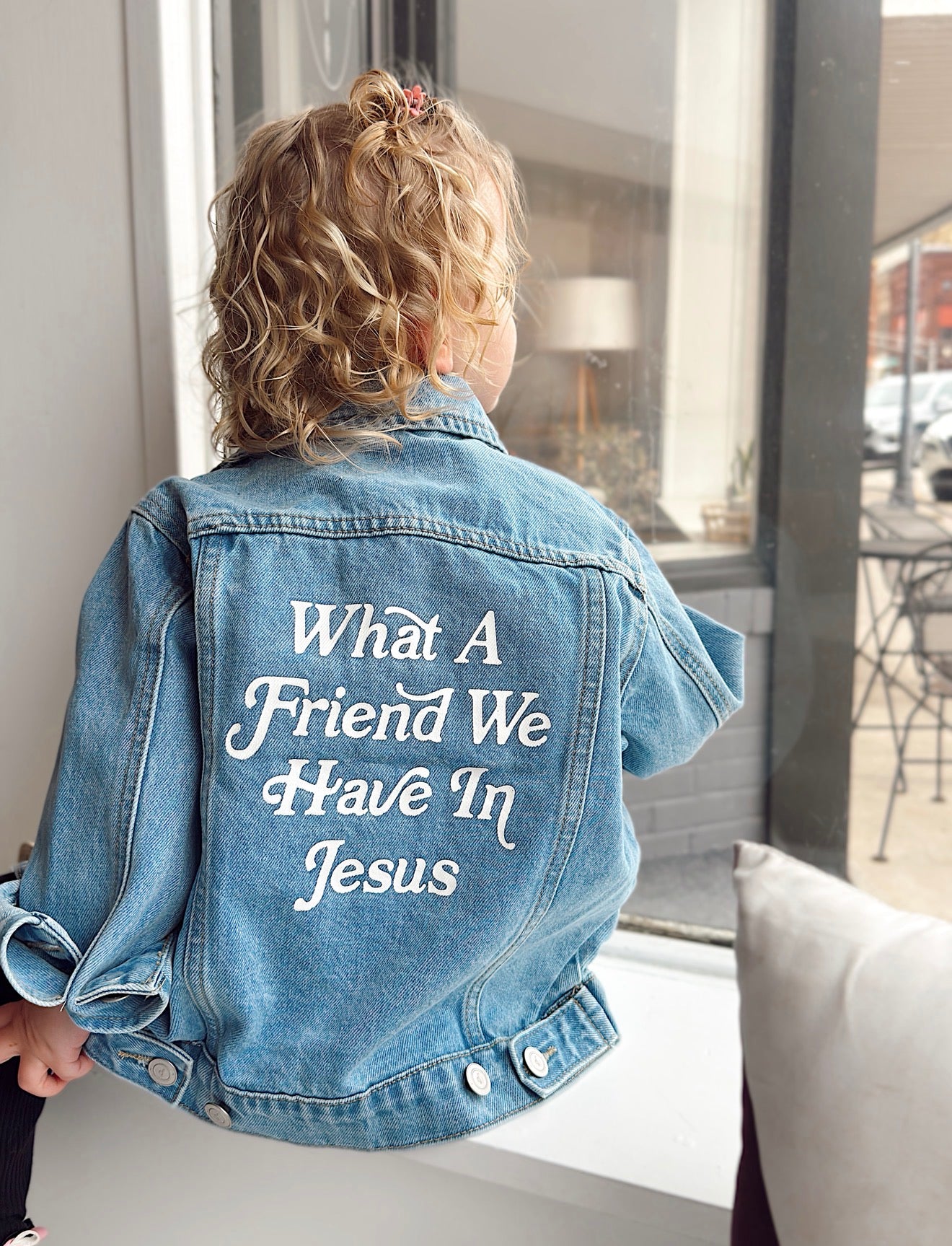What a Friend We Have in Jesus Kids Denim Jacket
