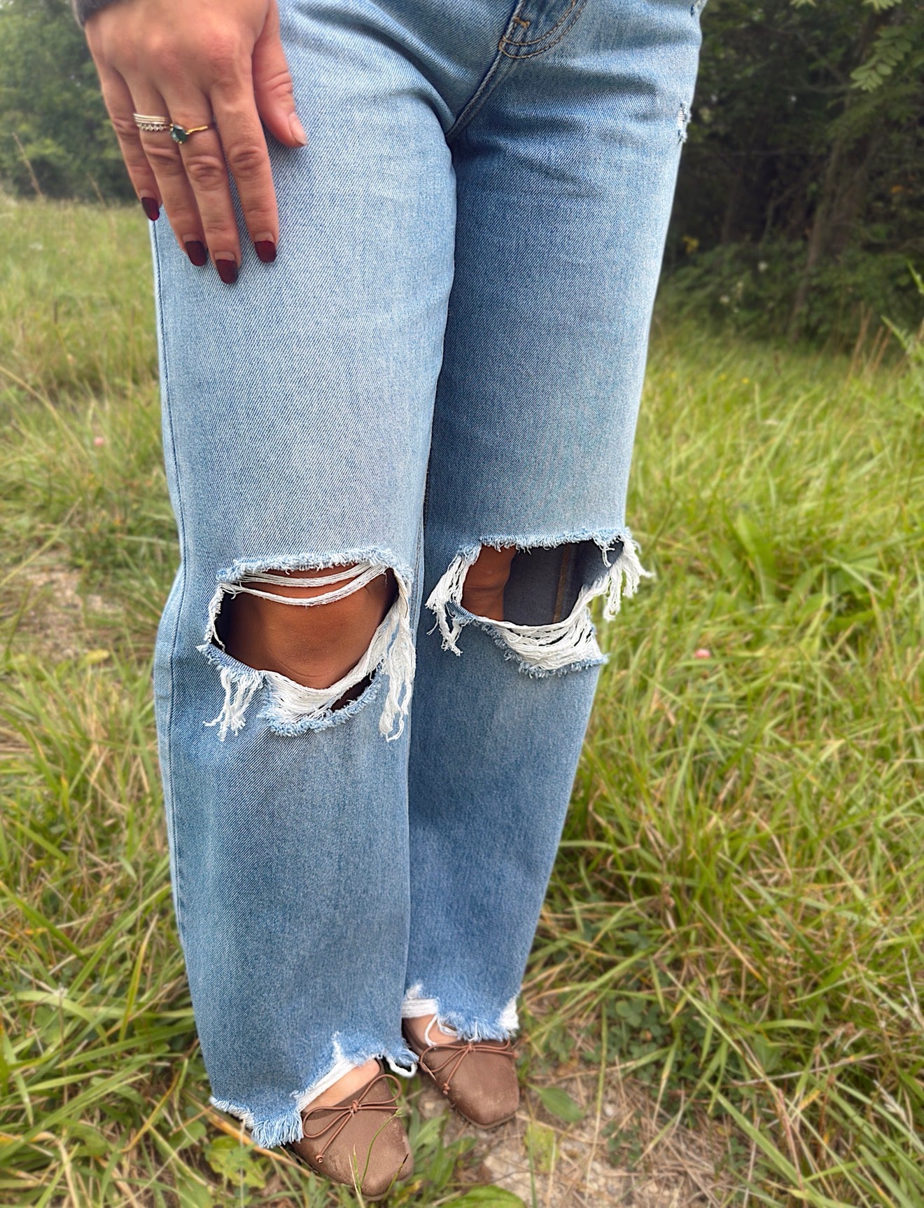 High Rise Relaxed Flare Jeans