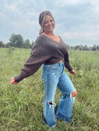 High Rise Relaxed Flare Jeans