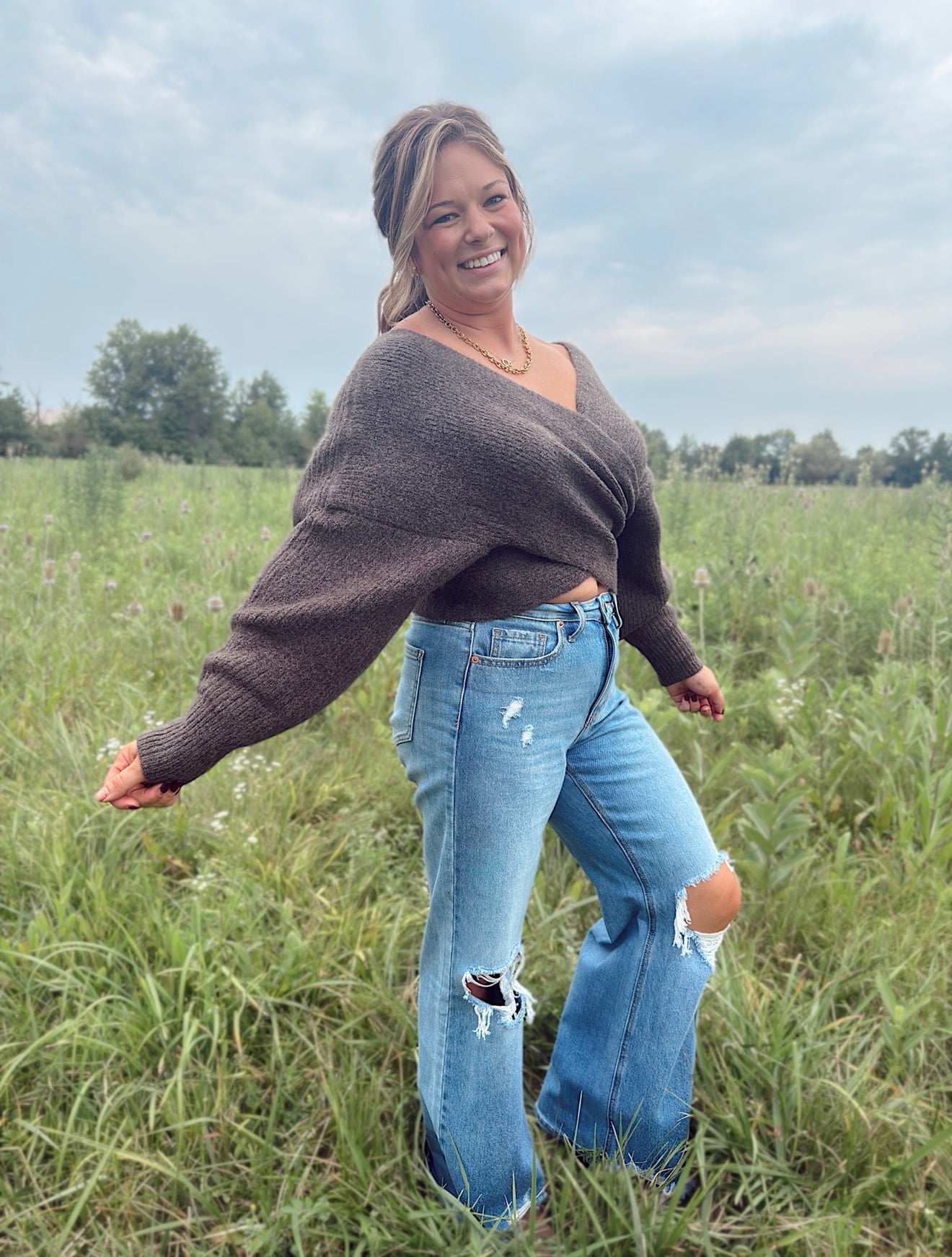 High Rise Relaxed Flare Jeans