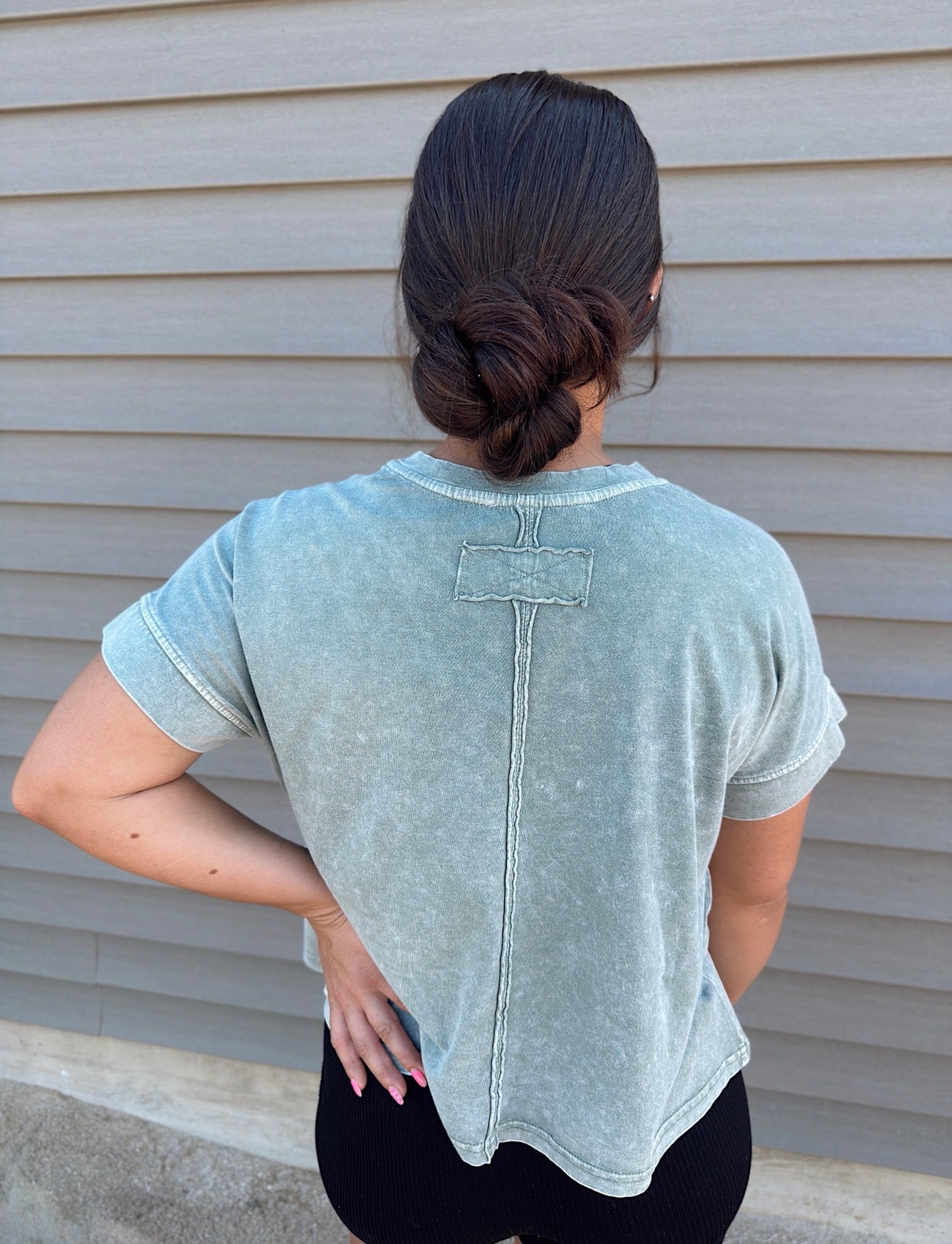Vintage Wash Boxy Knit Top