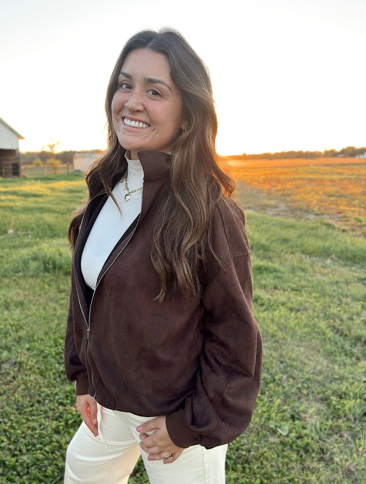 Suede Season Bomber Jacket