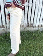 Grommet Detail Drawstring Pants