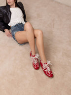The Dalia | Cherry Lace Up Sneaker