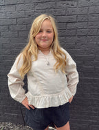 Tween - Sweet Lace Raglan Top