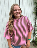 Oversized Stripe Boyfriend Tee