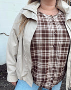 Curvy - Essential Mock Neck Zip-Up