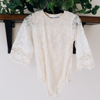 Ivory Lace Romper
