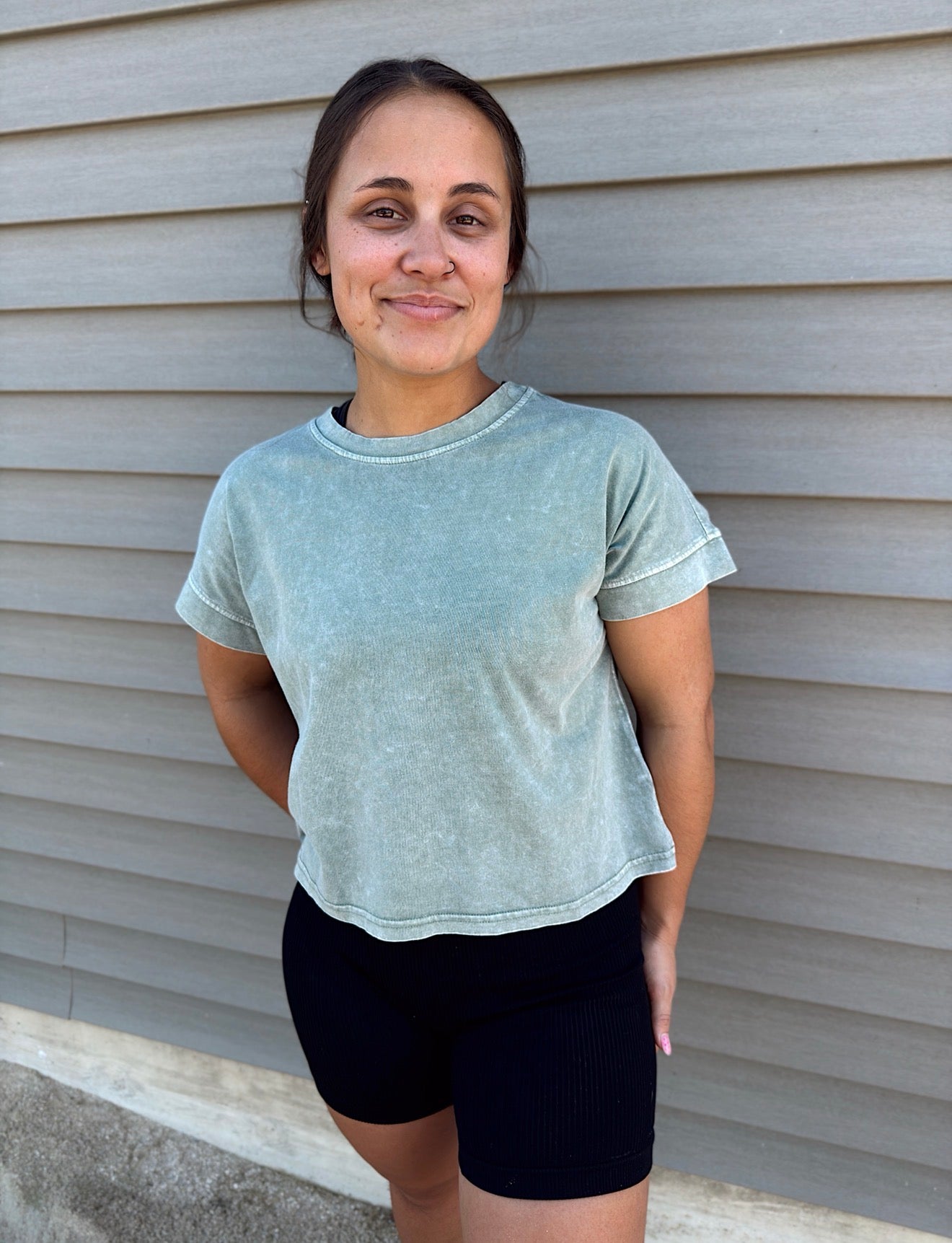 Vintage Wash Boxy Knit Top