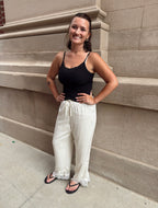 Classic Dot Lace Trim Trousers