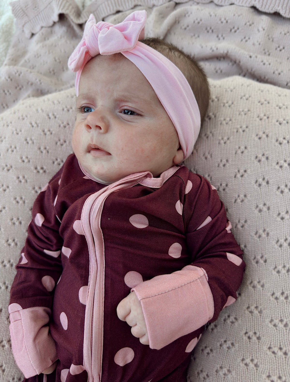 Mulberry Polkadot Bamboo Sleeper