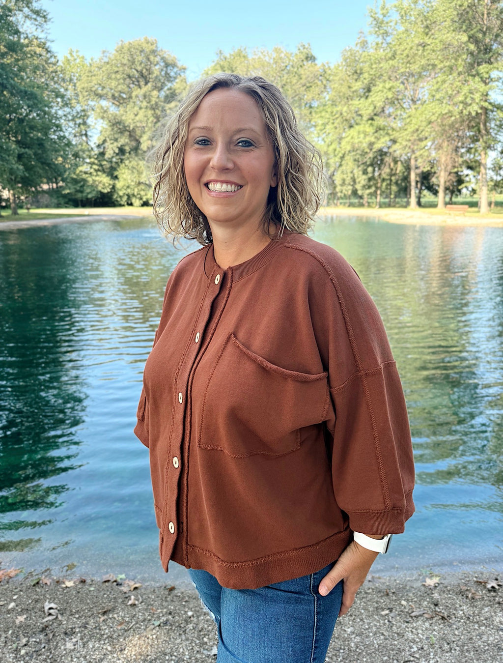 Oversized Button Down Top