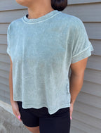 Vintage Wash Boxy Knit Top