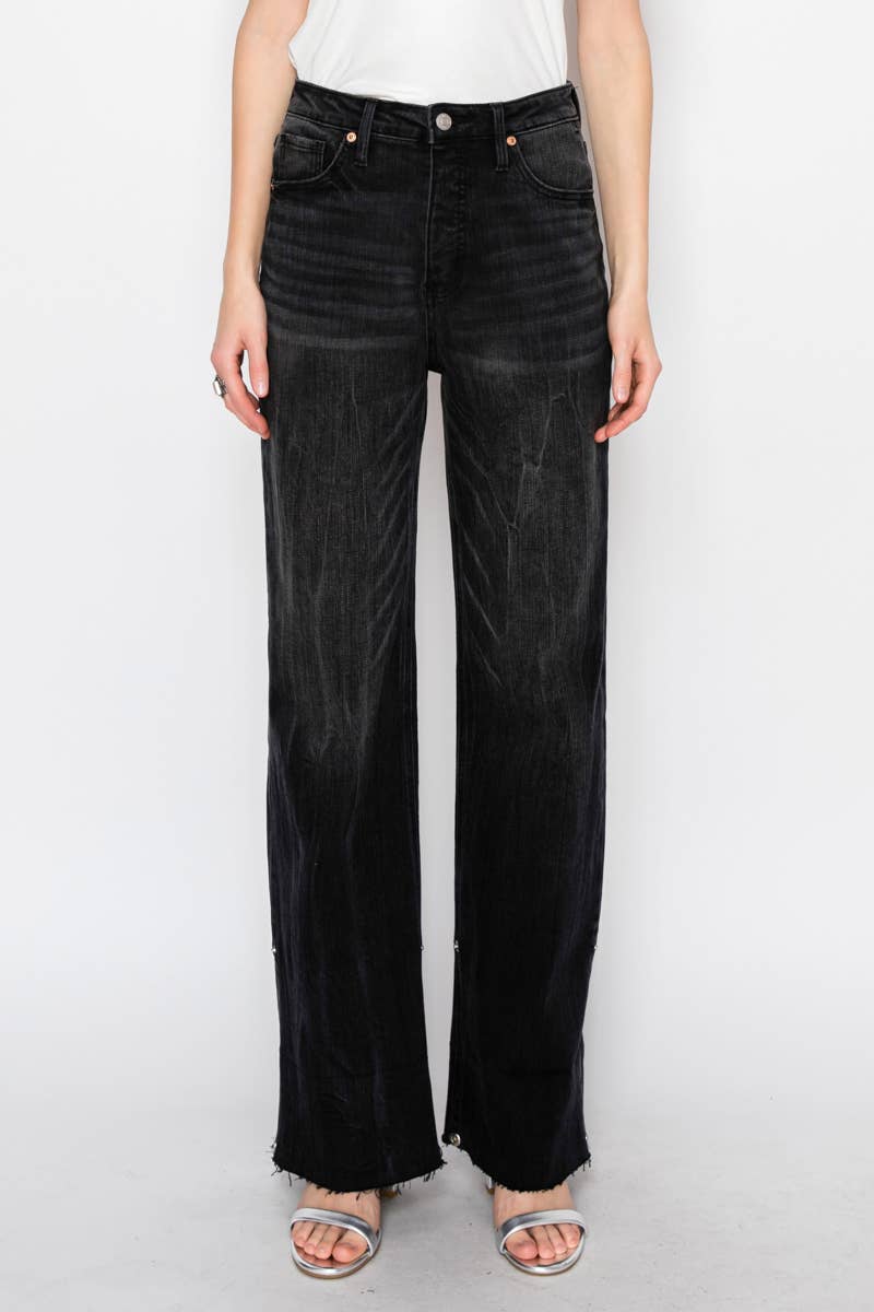 Tummy Control High Rise Wide Jeans