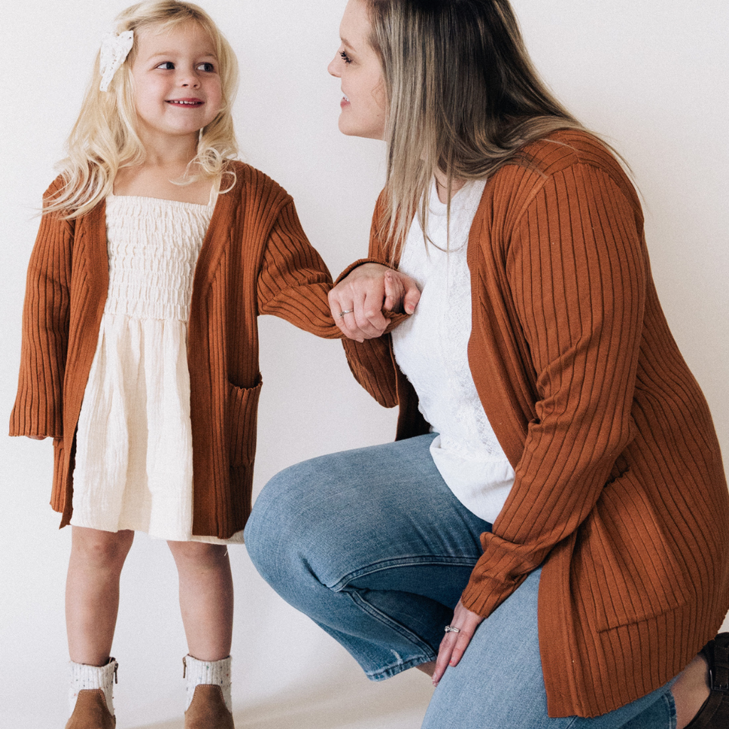 Camel Knit Cardigan Sweater