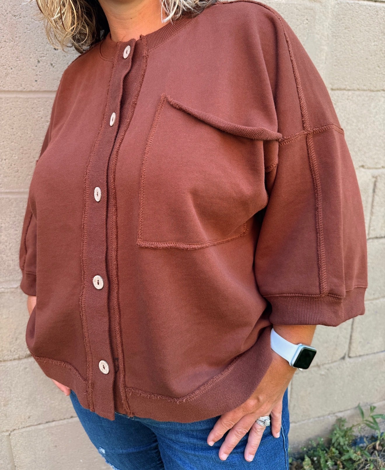 Oversized Button Down Top