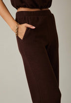 Bubble Hem Sleeveless Top & Jogger Set