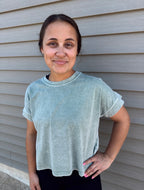 Vintage Wash Boxy Knit Top