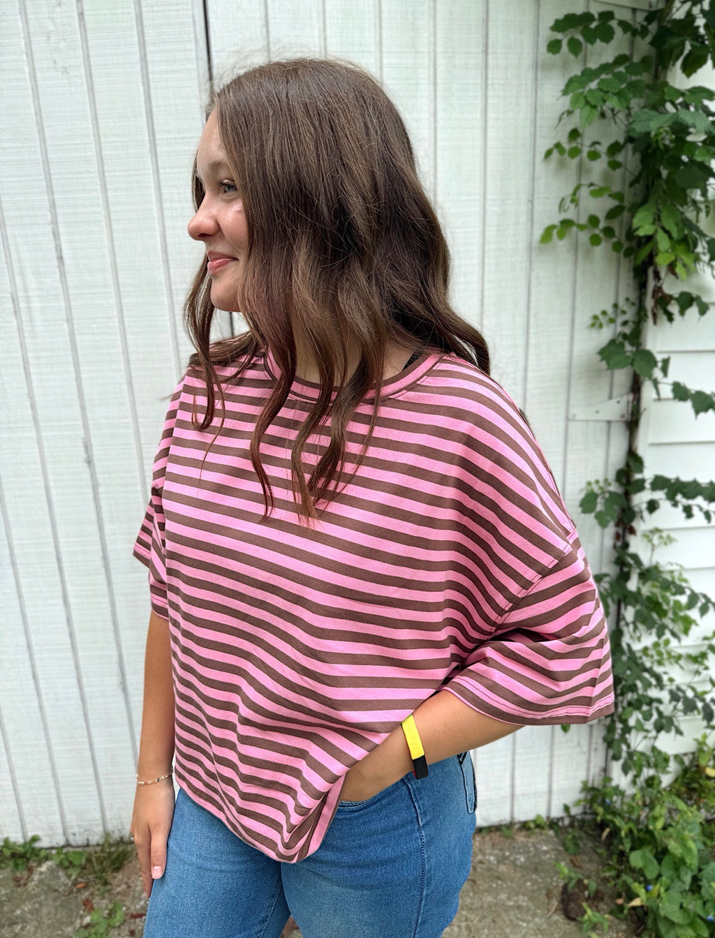Oversized Stripe Boyfriend Tee