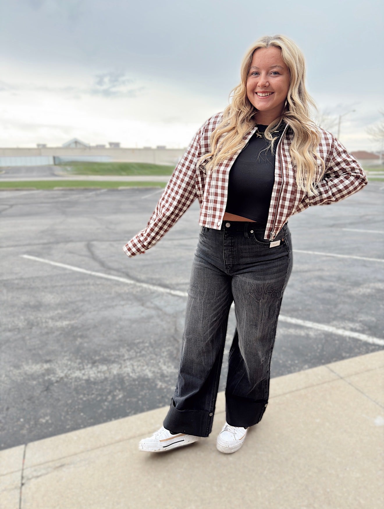 Tummy Control High Rise Wide Jeans