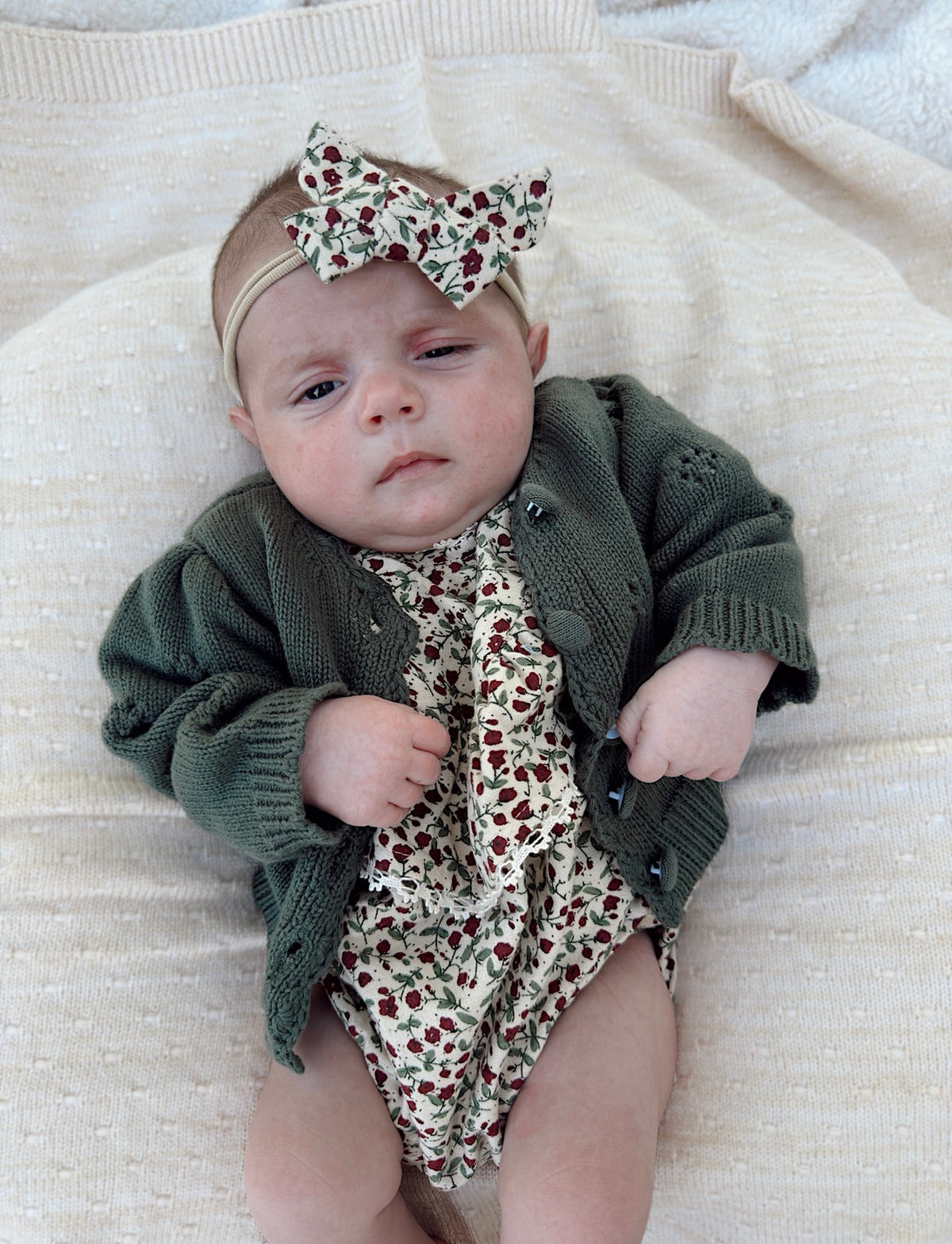 Gemma Floral Romper + Bow