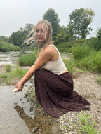 Meadow Bloom Tiered Midi Skirt