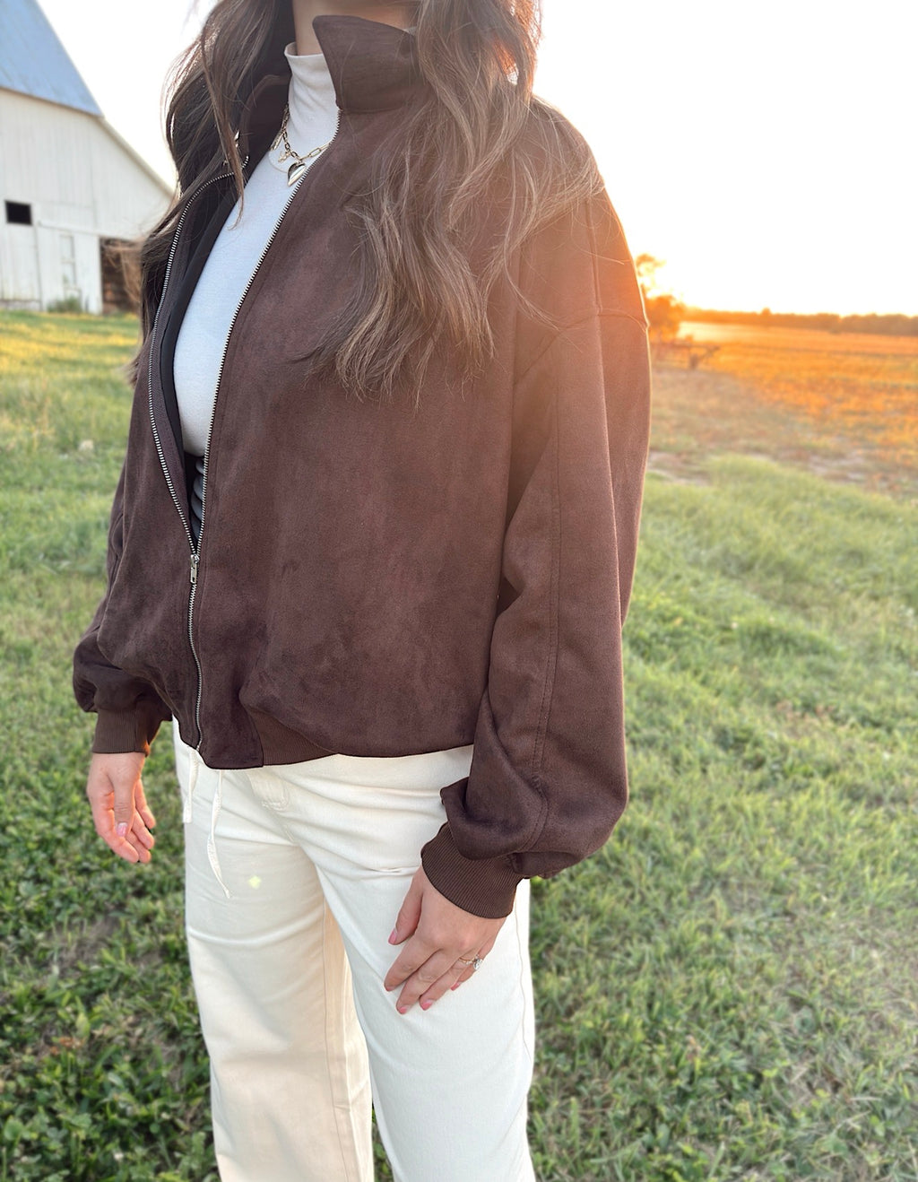 Suede Season Bomber Jacket