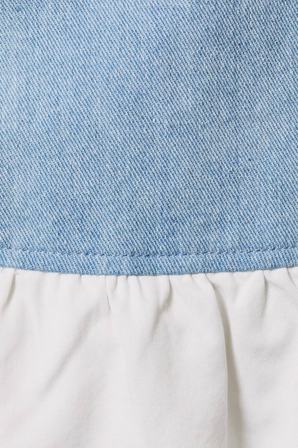 Lace Detail Denim Mini Dress