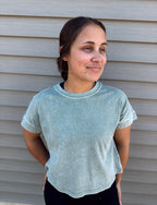 Vintage Wash Boxy Knit Top