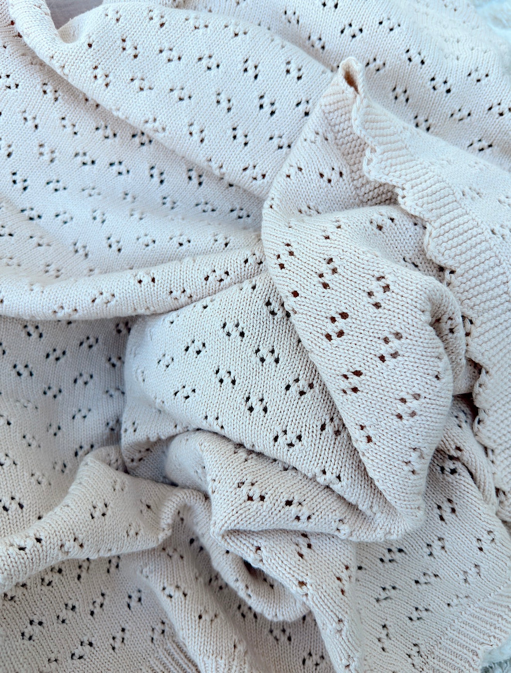 Grace Knitted Cotton Baby Blanket