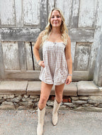 Plaid Pocket Romper
