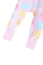 Pastel Seashell Bamboo Convertible Zippy Romper
