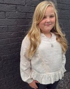 Tween - Sweet Lace Raglan Top