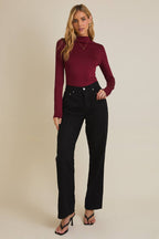 Mock Neck Long Sleeve Bodysuit