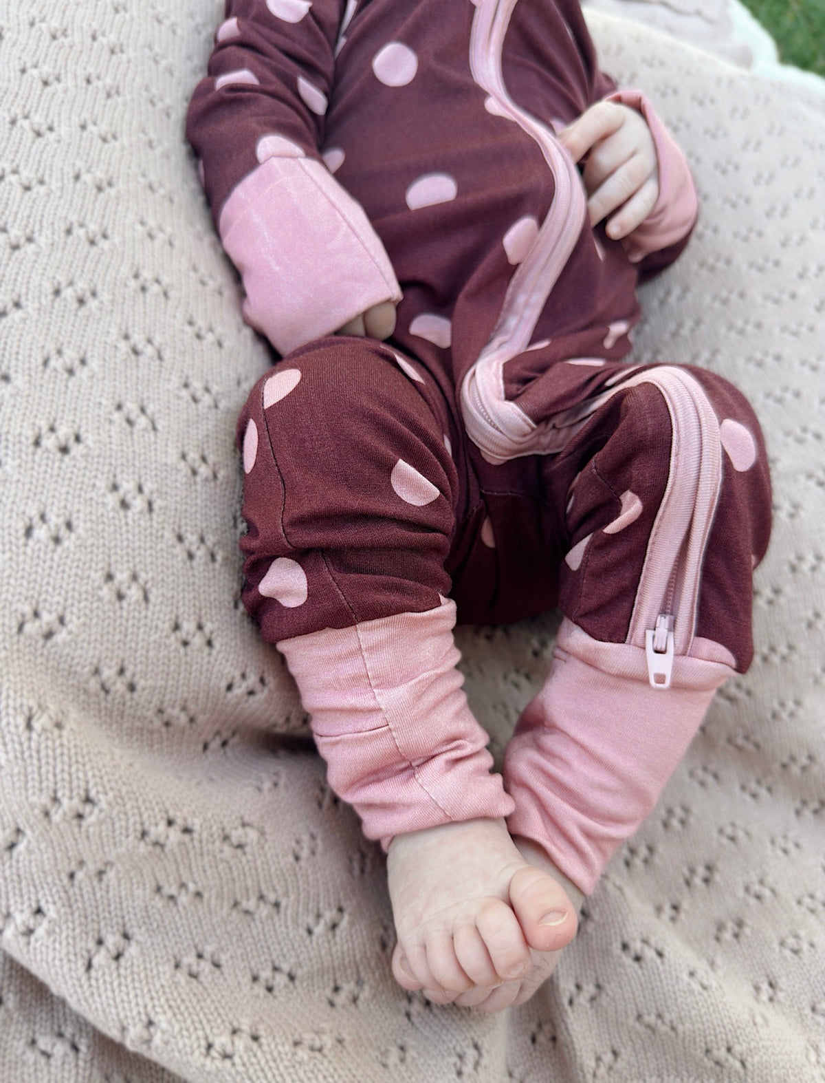 Mulberry Polkadot Bamboo Sleeper